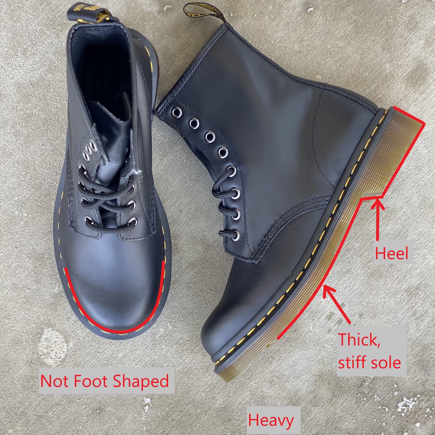 Dr martens for 2025 flat feet